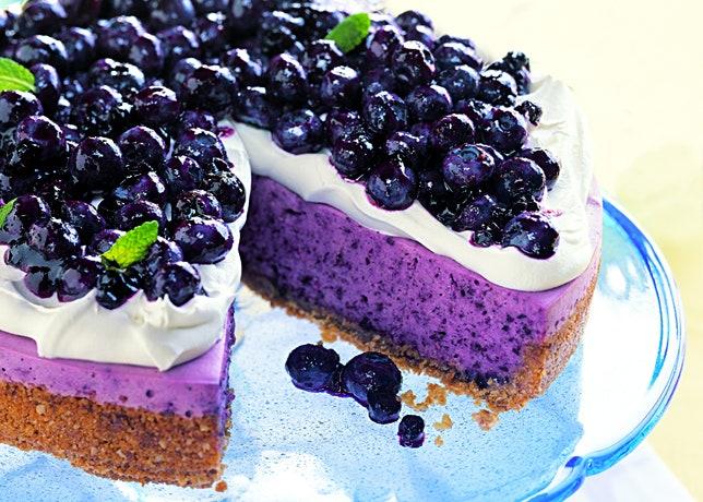No-Bake Blueberry Cheesecake with Graham Cracker Crust Recipe | Bon Appétit