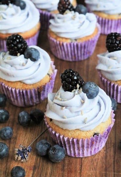 Berry Lavender Cupcakes