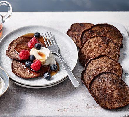 Chocolate pancakes recipe | BBC Good Food