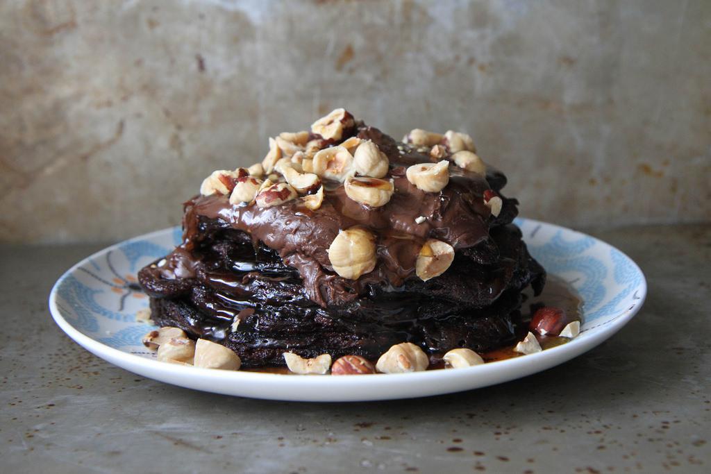 Chocolate Hazelnut Pancakes - Heather Christo