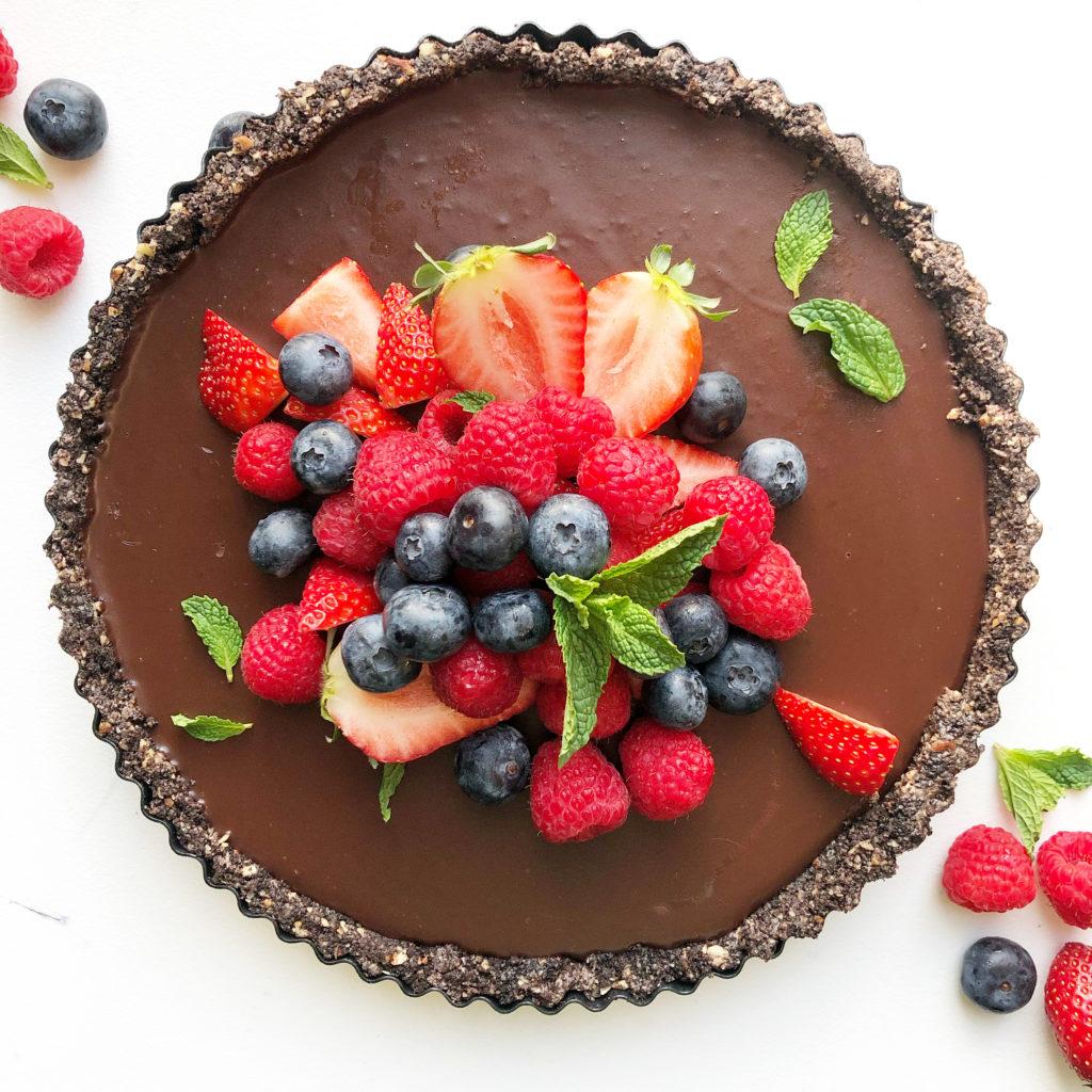 Easy Chocolate Fruit Tart - More Momma!