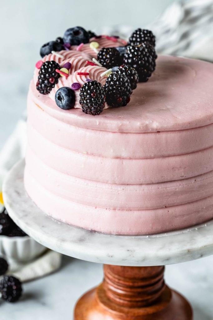 Lemon Blackberry Cake - Pies and Tacos