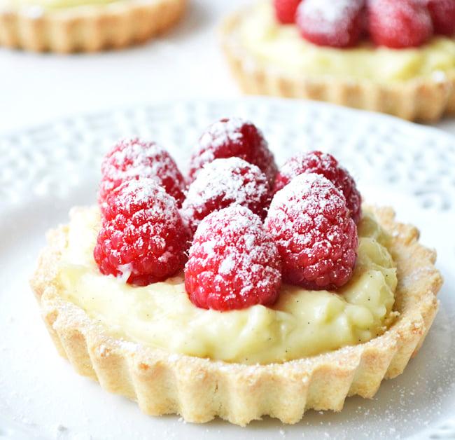 Raspberry & Vanilla Bean Cream Tarts - A Pretty Life In The Suburbs