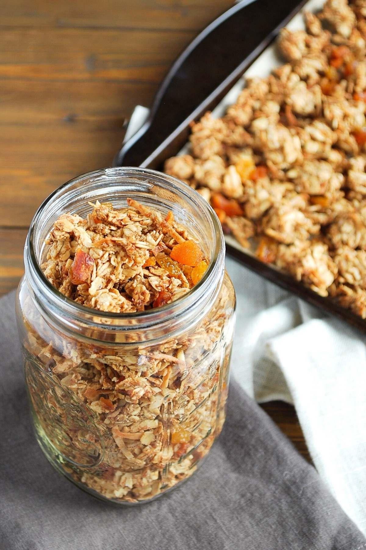 Vanilla Almond Granola with Apricots and Almonds- Amee's Savory Dish
