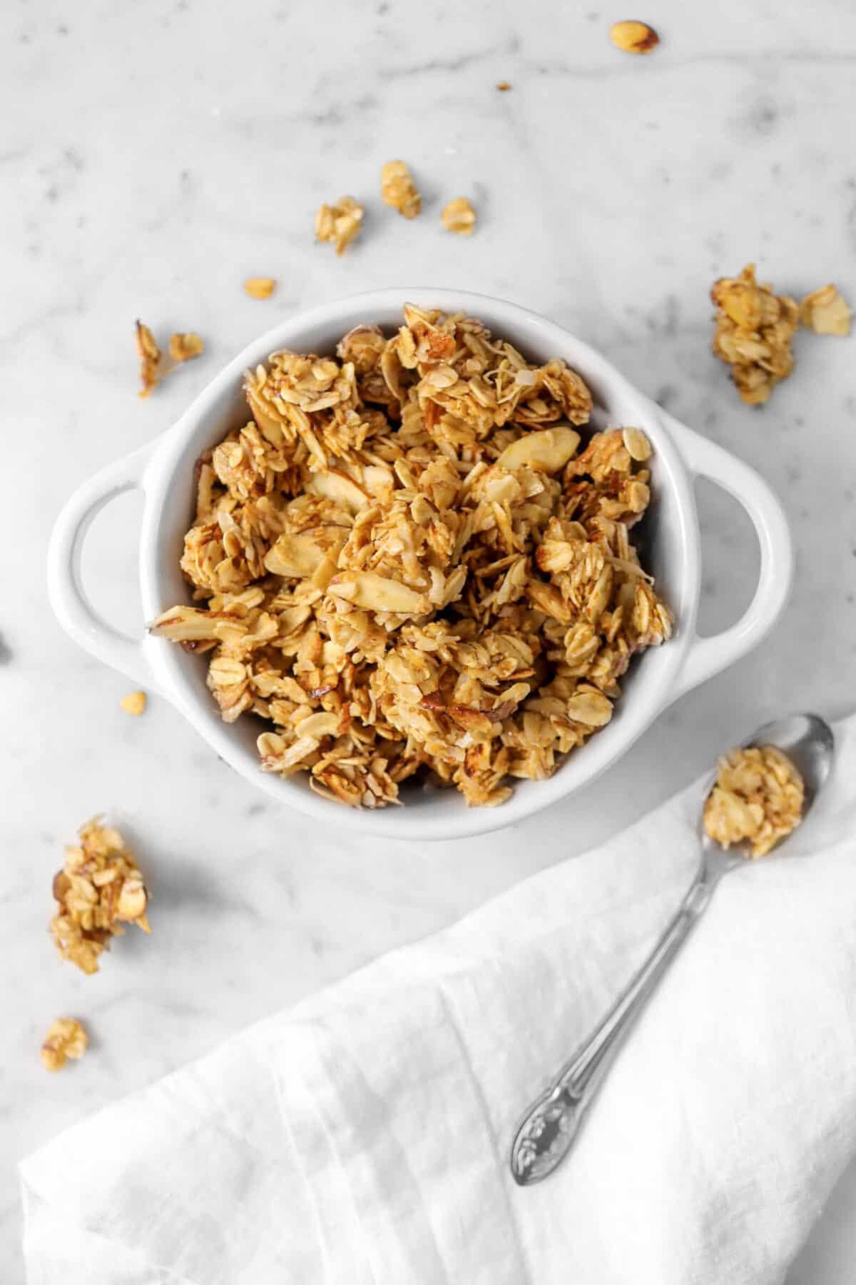 15 Minute Stovetop Vanilla Almond Granola - Bakers Table