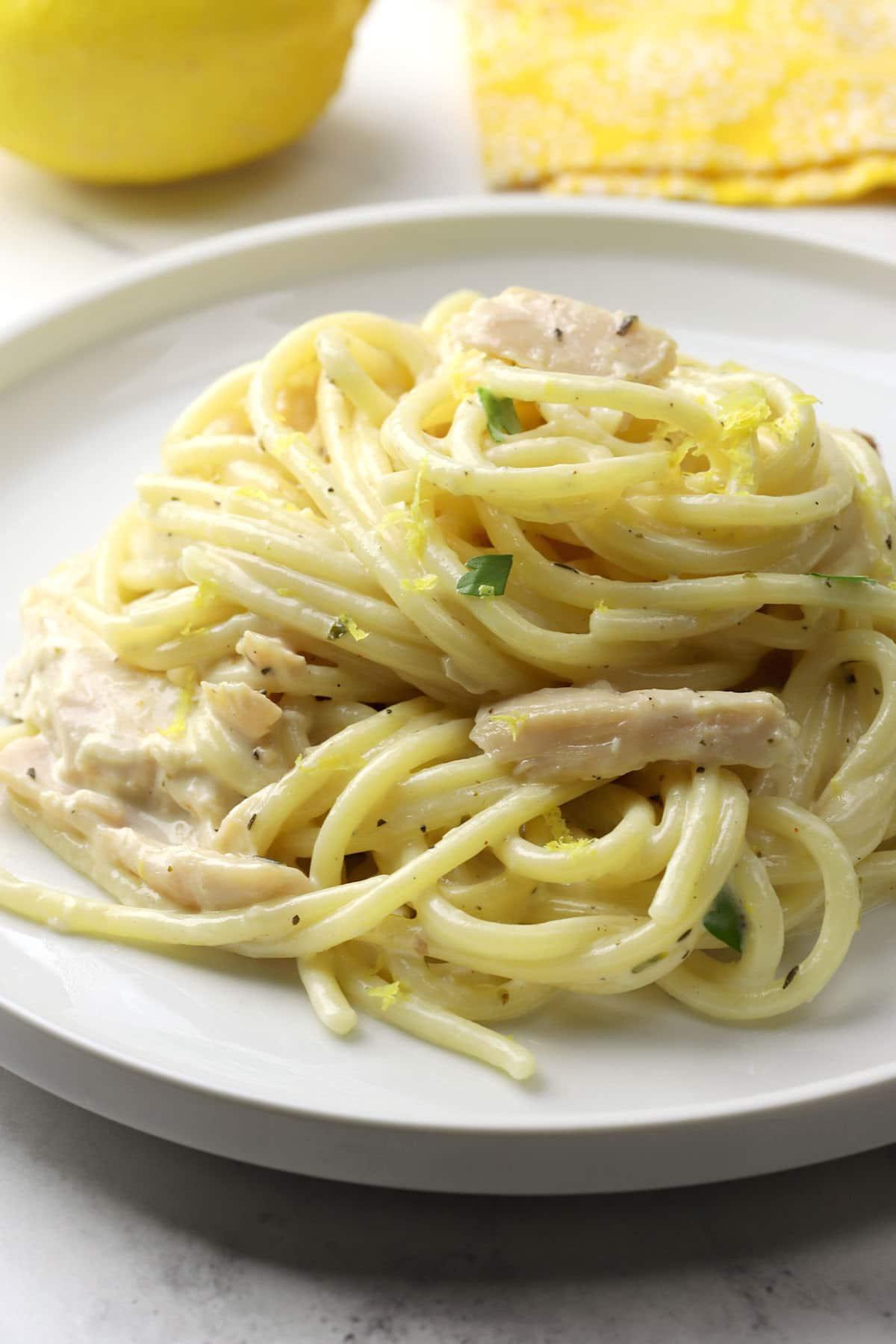 Creamy Lemon Chicken Pasta - The Toasty Kitchen