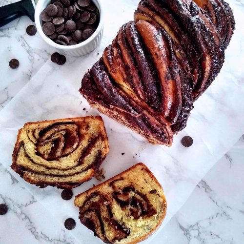 Milk bread Babka with chocolate and hazelnut spread Recipe