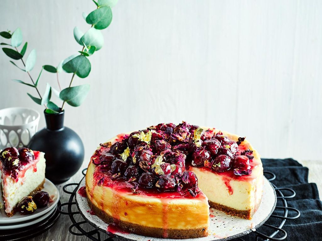 Bite into Bliss with White Chocolate and Cherry Cheesecake