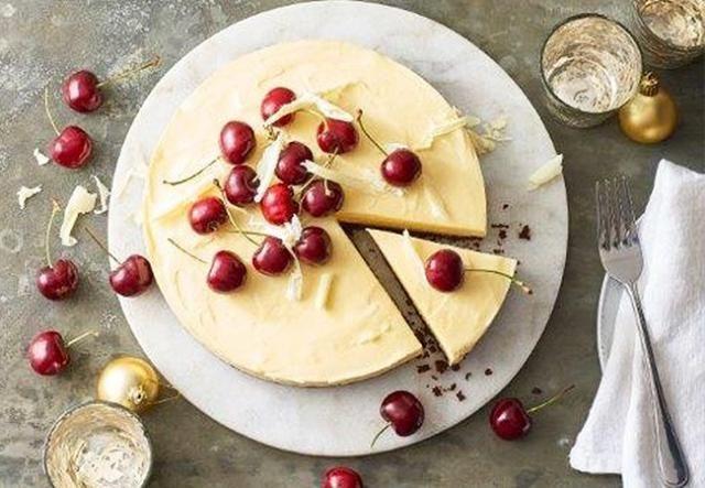 White Chocolate and Frosted Cherry Cheesecake recipe | Australia's Best Recipes