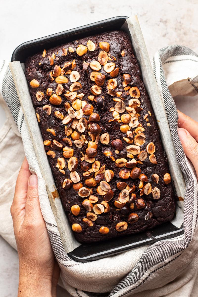 Vegan chocolate banana bread - Lazy Cat Kitchen