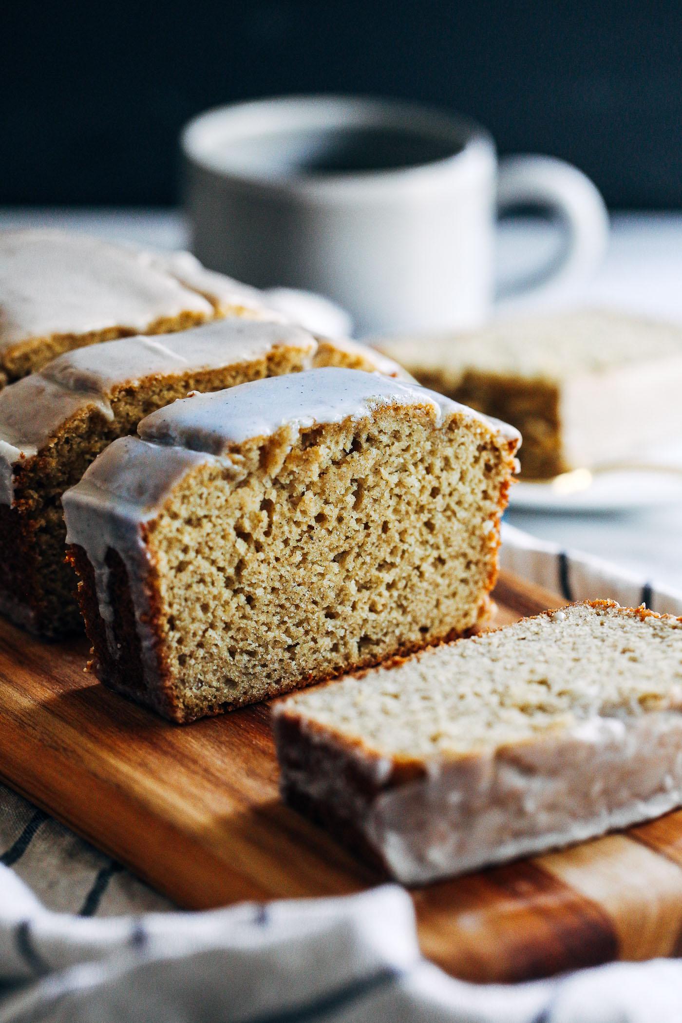 Almond Flour Cardamom Cake with Vanilla Bean Icing - Making Thyme for Health