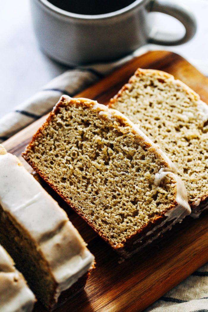 Almond Flour Cardamom Cake with Vanilla Bean Icing - Making Thyme for Health
