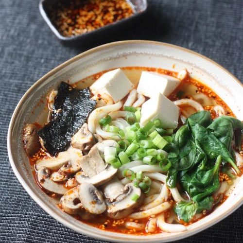 Soul-Warming Recipe: Spicy miso udon noodle soup