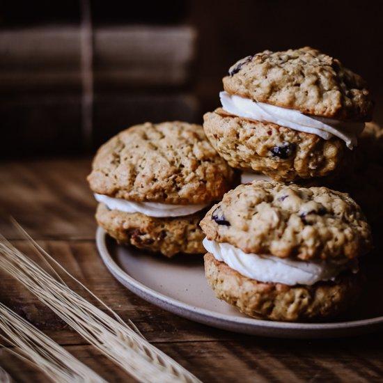 cranberry pecan oatmeal cream pies | foodgawker