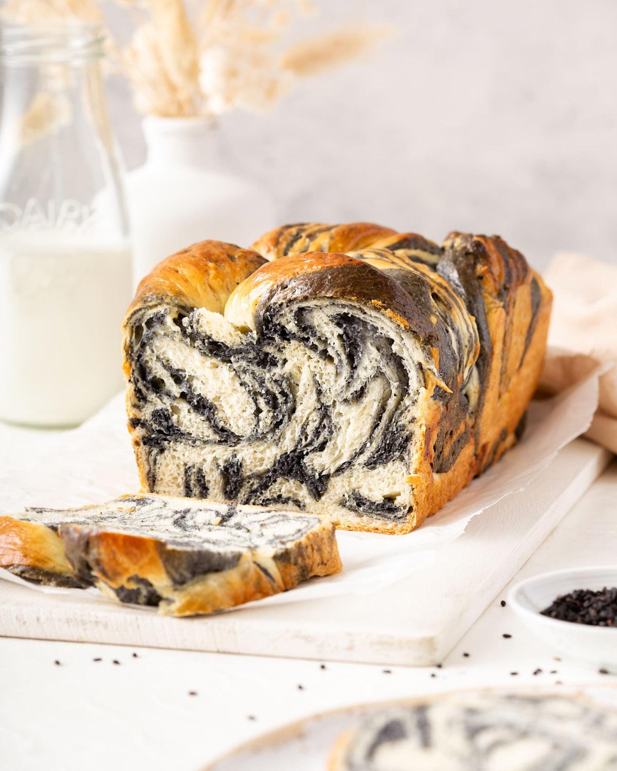 Black Sesame Marble Milk Bread – Takes Two Eggs