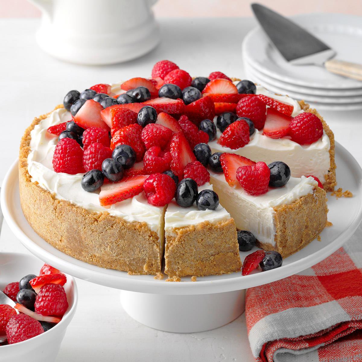 Triple Berry No-Bake Cheesecake Recipe: How to Make It